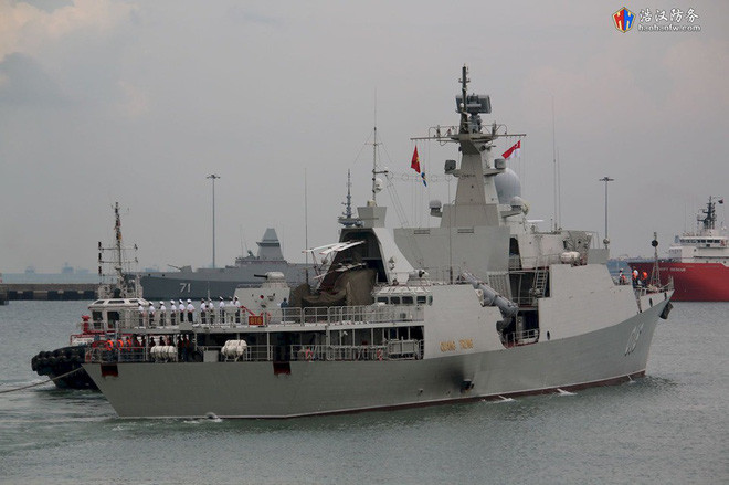 Trong khi cặp tàu trước chỉ phụ thuộc vào trực thăng săn ngầm Ka-28 thì cặp tàu sau sở hữu hệ thống sonar kết hợp ngư lôi thực hiện việc phát hiện – tiêu diệt tàu ngầm một cách độc lập hoàn toàn. Ảnh: TASS