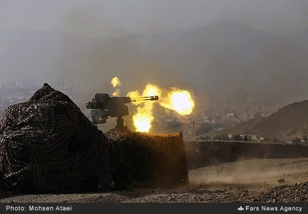 Ngoài tên lửa, Iran cũng tạo ra một loạt mẫu pháo phòng không có khả năng bắn nhanh nhưng như thường lệ người ta không thể đánh giá được liệu chúng có đánh nổi không. Trong ảnh là tổ hợp phòng không bắn nhanh chuyên dùng đối phó tên lửa hành trình Asefeh với khẩu pháo 3 nòng 23mm có tốc độ bắn 900 phát/phút. Nguồn trên ảnh
