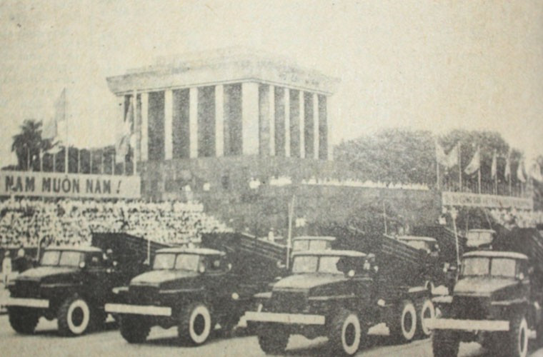 Đội hình pháo phản lực phóng loạt BM-21 Grad. Ảnh tư liệu.