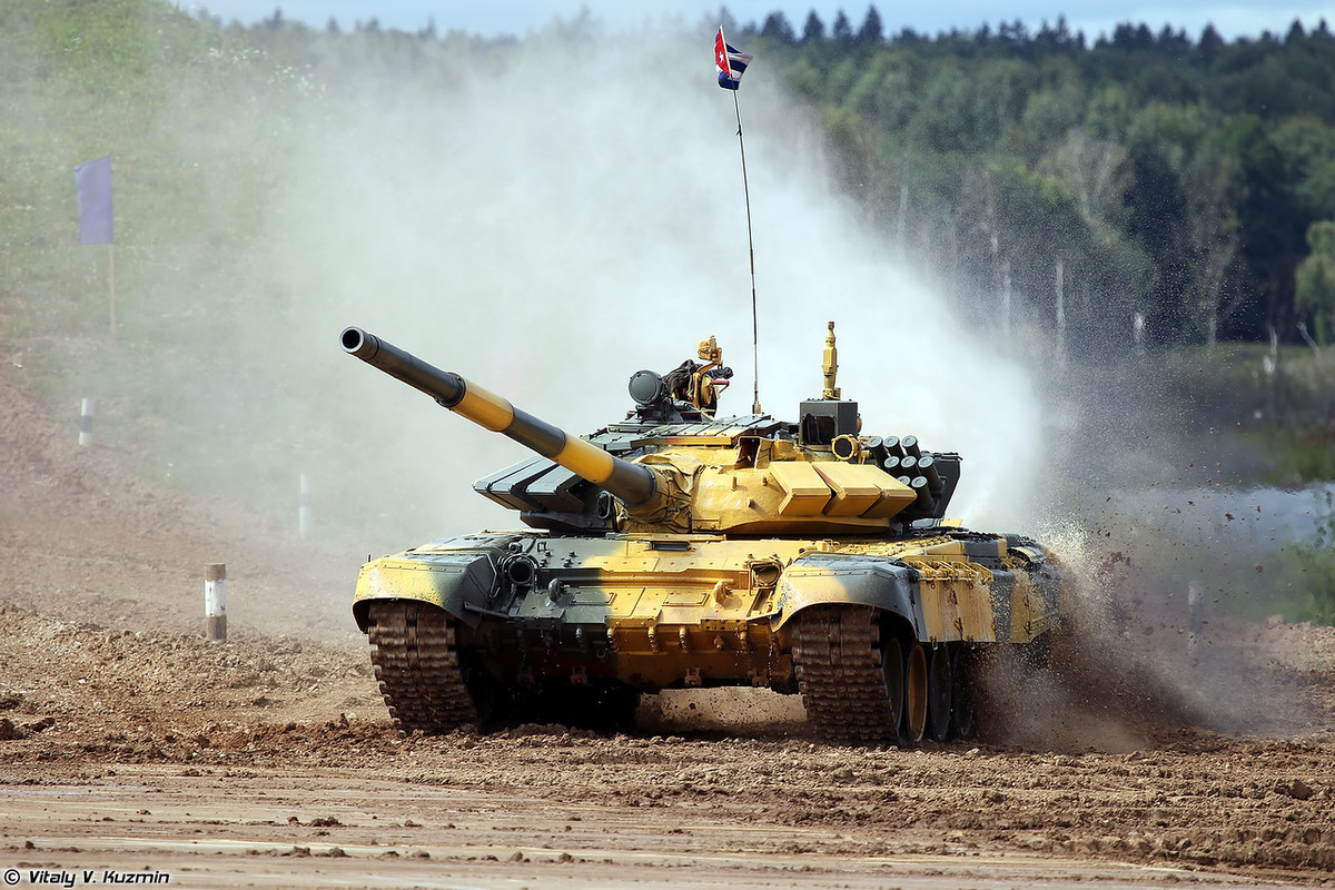 Xe tăng T-72B3 đội Cuba tại trận chung kết nhóm “trung bình – ít kinh nghiệm”. Ảnh: Vitaly-Kuzmin