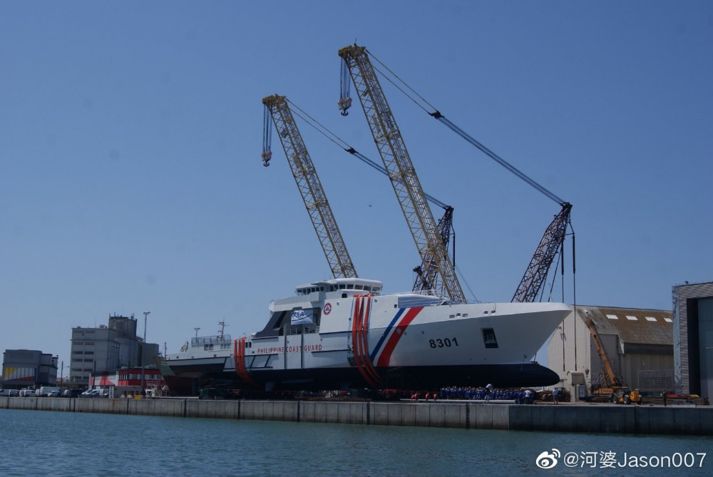 Theo Bộ Quốc phòng Philippines, hôm 17/7, tại nhà máy đóng tàu OCEA, tàu tuần tra ven bờ (OPV) BRP Gabriel Silang dành cho Lực lượng Tuần duyên Philippines (PCG) đã chính thức hạ thủy thành công. Nguồn ảnh: Jason007