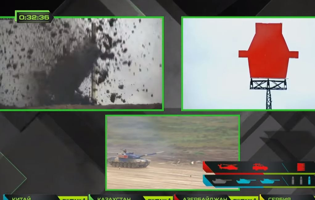 Được đánh giá là đội “hạt giống”, là ứng cử viên chức vô địch năm nay, tưởng như đội tuyển xe tăng Trung Quốc sẽ dễ dàng đè bẹp các đội Đông Âu. Thế nhưng, thật ngạc nhiên, đội tuyển Trung Quốc tỏ ra khá tệ hại khi liên tiếp bắn trượt các mục tiêu ở nhiều bài bắn. Nguồn ảnh: Tzvezda