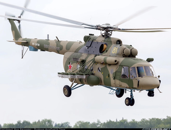 Mi-8AMTSh-VN là phiên bản cải tiến nhỏ nhưng rất đặc biệt từ thế hệ Mi-8AMTSh có khả năng chiến đấu rất mạnh. Phiên bản này được phát triển từ kinh nghiệm của cuộc chiến ở Syria. Nguồn ảnh: Airliners.net