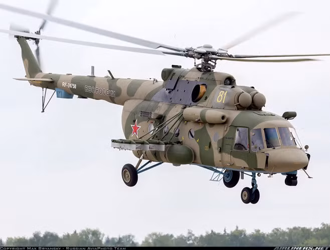 Mi-8AMTSh-VN là phiên bản cải tiến nhỏ nhưng rất đặc biệt từ thế hệ Mi-8AMTSh có khả năng chiến đấu rất mạnh. Phiên bản này được phát triển từ kinh nghiệm của cuộc chiến ở Syria. Nguồn ảnh: Airliners.net