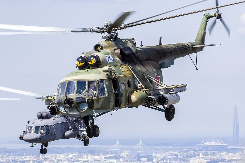 Biên đội trực thăng Mi-8. Nguồn ảnh: Thông tấn Bộ Quốc phòng Liên bang Nga