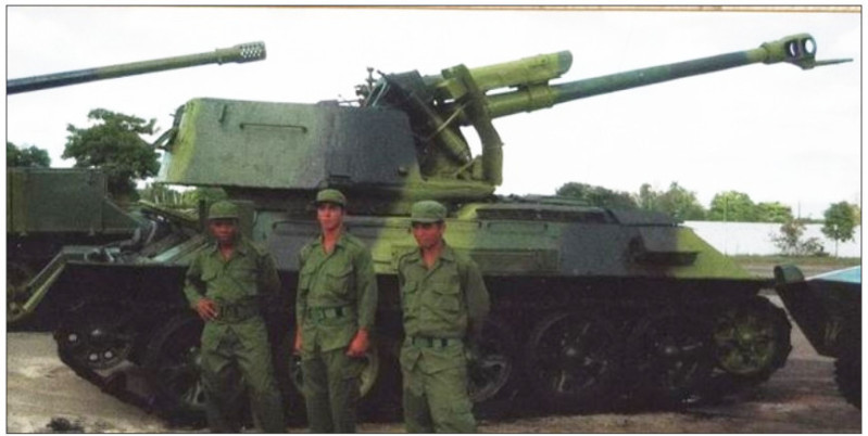 Ngoài M46, Quân đội Cuba còn phát triển thành công phiên bản pháo tự hành 122mm trên khung gầm T-34-85. Ảnh: Globalsecurity