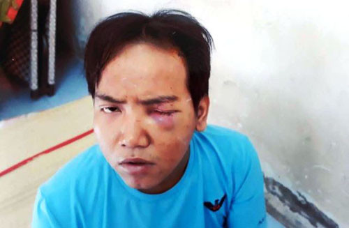 Đối tượng Hoàng Nhất Giang, tại trụ sở CQĐT Công an quận Tân Phú.