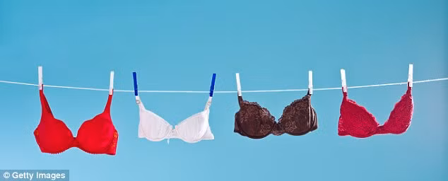 Áo lót: vệ sinh 1 lần sau 2 lần mặc. Chuyên gia đồ lót Kelly Dunmore cho biết các nếp gấp ở vùng ngực, dưới cánh tay khiến cho áo lót của bạn sinh sôi vi khuẩn, bạn nên giặt áo lót nữa sau 2-3 lần mặc, lưu ý không giặt bằng máy giặt.