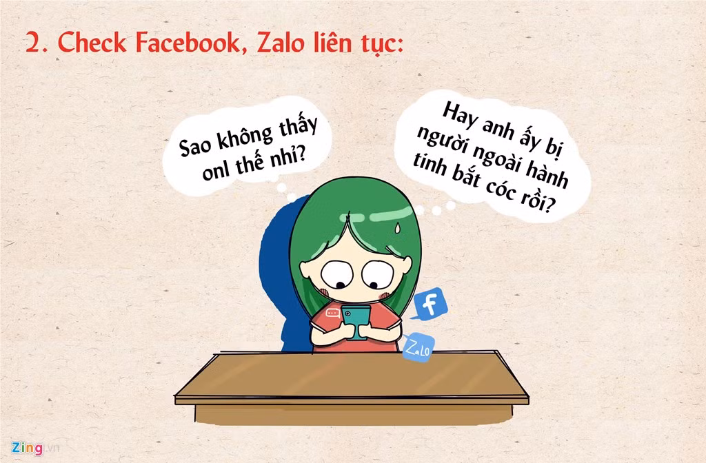 Nhiều người nhận định các cô gái thường xuyên online và chỉ quan tâm xem ai đó có lên mạng hay không chắc chắn "có vấn đề".