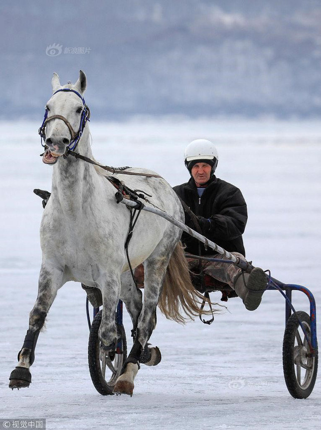 Sân băng được dùng để tổ chức cuộc đua ngựa chính là từ con sông Yenisei – con sông lớn nhất Liên bang Nga.