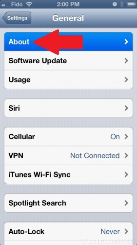  Bước 3: Tiếp tục chọn About.