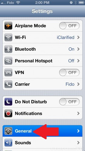  Bước 2: Vào phần Cài đặt chung (General).