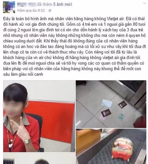 Nhan vien Vietjet Air ném giáy tò của khach: Hãng nói gì?