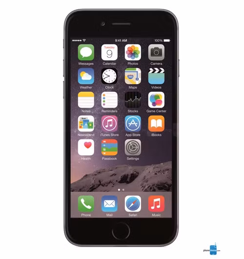  3. Apple iPhone 6 - Đánh giá: 9 điểm. Cùng với 6 Plus thì iPhone 6 là chiếc smartphone mang tính đột phá trong thiết kế của Apple. Máy sở hữu lớp vỏ nhôm với ngoại hình mang phong cách mới và bắt mắt, máy có kích thước mỏng, phần cứng tốt hơn hẳn, và một màn hình 4,7 inch cho phép người dùng thao tác chỉ bằng một tay khá dễ dàng.