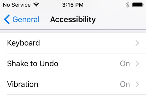  Tính năng tắt chế độ rung và Shake to Undo. Theo trang MacRumors cho biết, người dùng sẽ có thể tắt chế độ rung của iPhone để tiết kiệm pin cho máy nếu như một ngày phải nhận quá nhiều thông báo hay cuộc gọi. Hơn nữa nó cũng tránh những khó chịu từ những người xung quanh nếu như iPhone của bạn liên tục rung không ngừng. Ngoài ra, cũng có thêm tùy chọn tắt khác cho tính năng Shake to Undo (lắc để hoàn tác).