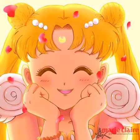 Khuôn mặt xinh đẹp với đôi mắt to tròn cùng mái tóc vàng óng ả luôn buộc thắt bím hai bên, đặc biệt là phần mái hình trái tim của nhân vật Thủy thủ Mặt trăng có lẽ đã tạo thành dấu ấn đậm sâu trong lòng phái đẹp bốn phương.