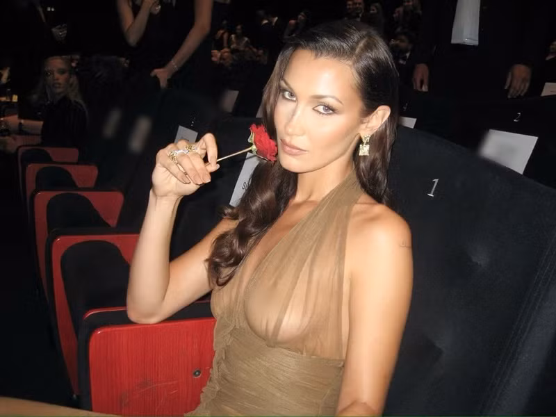 Bella Hadid để lộ điểm nhạy cảm khiến người nhìn ngượng đỏ mặt. Ảnh: Instagram.