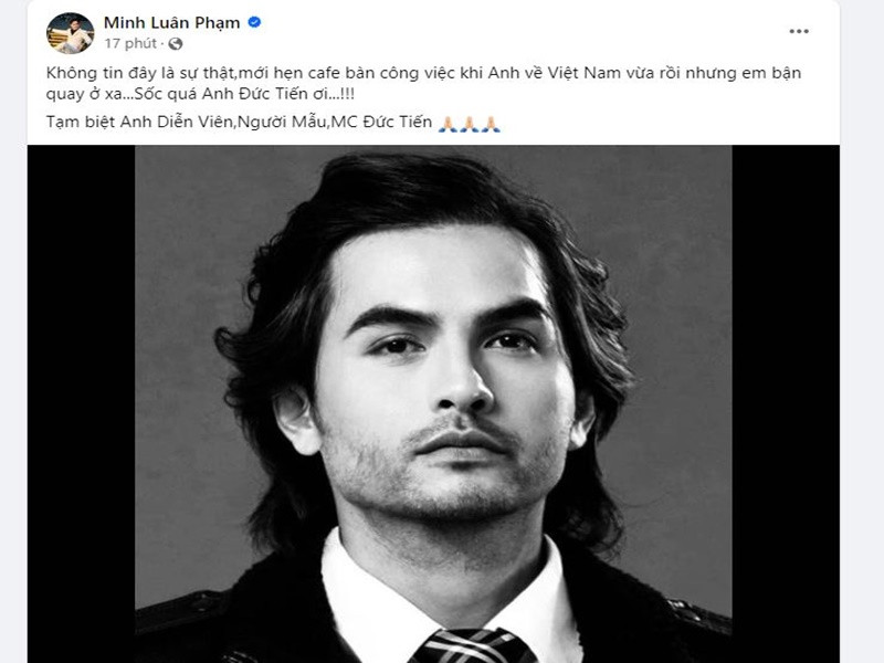 Minh Luân thương tiếc người đồng nghiệp.