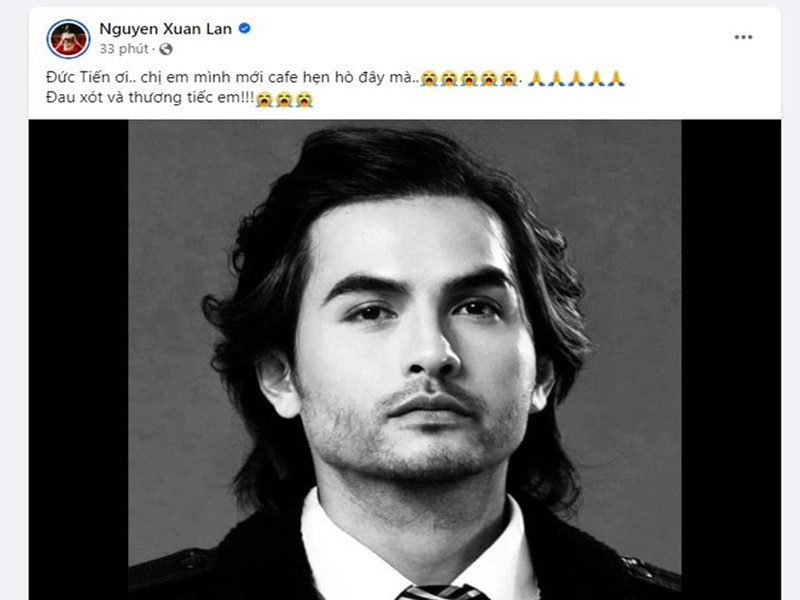 Xuân Lan đau xót và thương tiếc Đức Tiến.