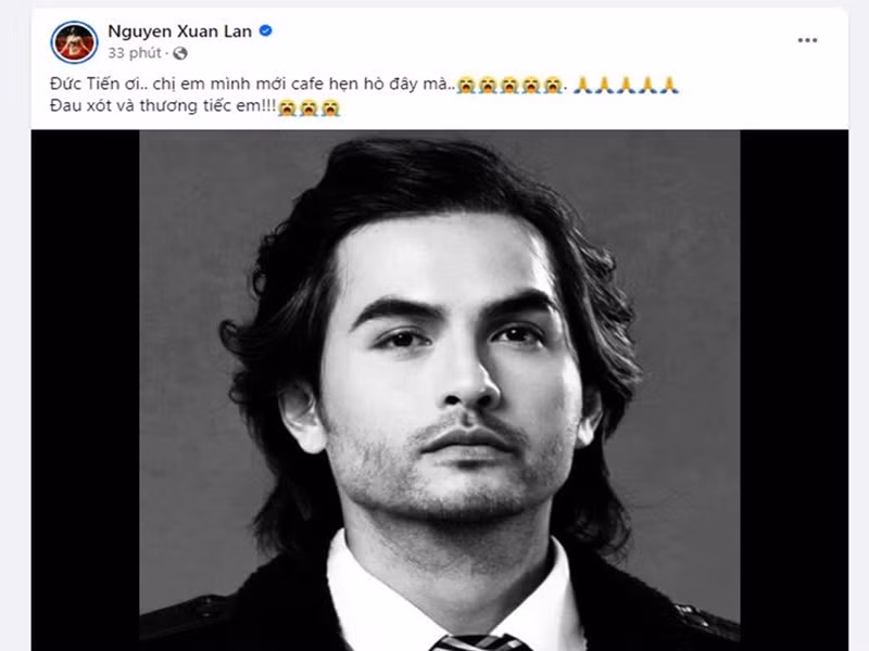 Xuân Lan đau xót và thương tiếc Đức Tiến.