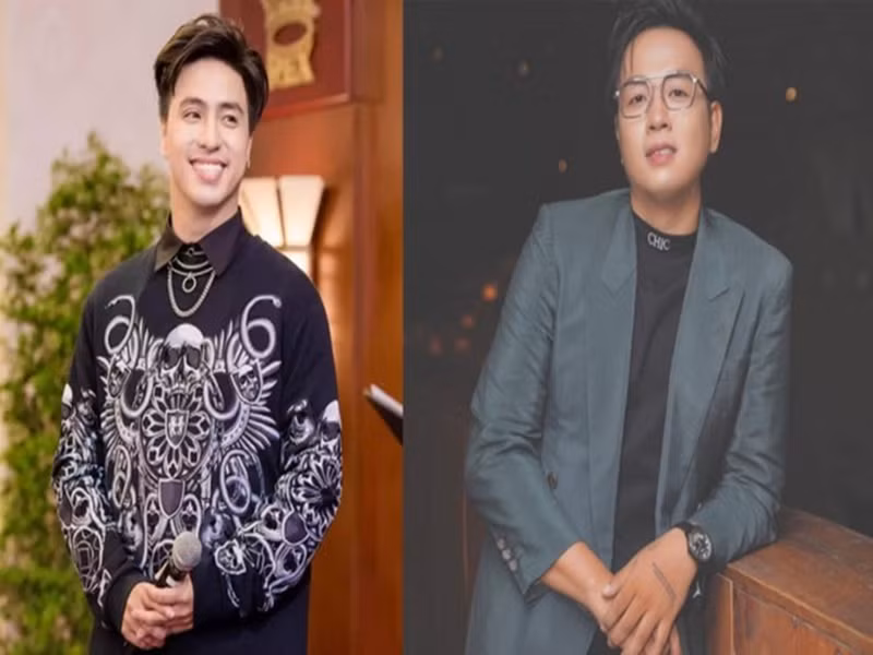 Tháng 6/2023, nhạc sĩ Liêu Hưng (phải) bức xúc tố Tăng Nhật Tuệ quỵt tiền. Chia sẻ trên Phụ Nữ Việt Nam, Liêu Hưng cho biết, Tăng Nhật Tuệ nợ anh tiền thu âm cho ca khúc trong phim Hoa Vương. Ảnh: Báo Giao Thông.