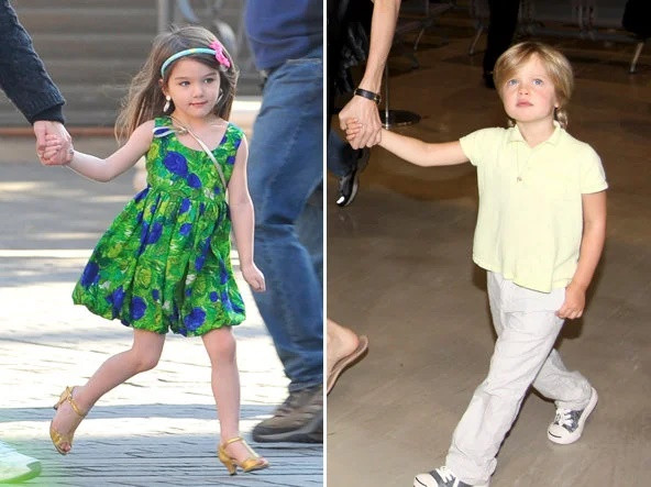 Nếu được gọi tên những mối quan hệ cha con ồn ào nhất Hollywood thì chắc chắn mọi người sẽ ngay lập tức "đề cử" mối quan hệ của gia đình Tom Cruise và gia đình Brad Pitt. Là con của những ngôi sao nổi tiếng, những đứa trẻ từ hai gia đình này đã được mặc định sinh ra từ vạch đích. Từ khi chào đời, Suri Cruise hay Shiloh đều được xem là những "công chúa Hollywood". Có bố mẹ cưng chiều, cuộc sống được phủ toàn đồ hiệu, mỗi bước đi đều có vệ sĩ và bảo mẫu riêng. Thế nhưng, khi một cuộc hôn nhân vỡ tan những nàng công chúa, chàng hoàng tử phải trút bỏ đi ánh hào quang mà họ từng có để sống một cuộc đời bình thường.