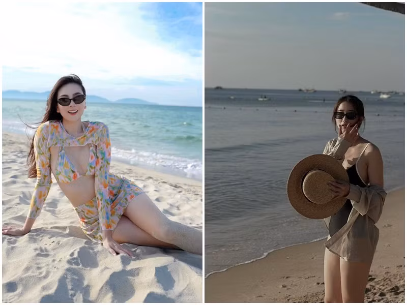 Nga Anh và Mai Ngọc khoe dáng gợi cảm với bikini.