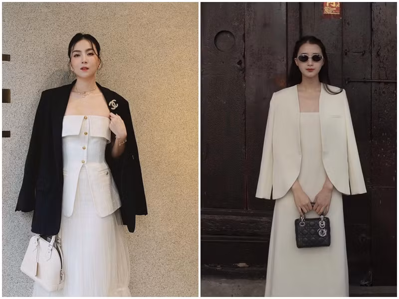  MC Mai Ngọc chia tay doanh nhân Hoài Nam năm 2023. Mới đây, rộ tin đồn Hoài Nam hẹn hò hot girl Nga Anh (phải).