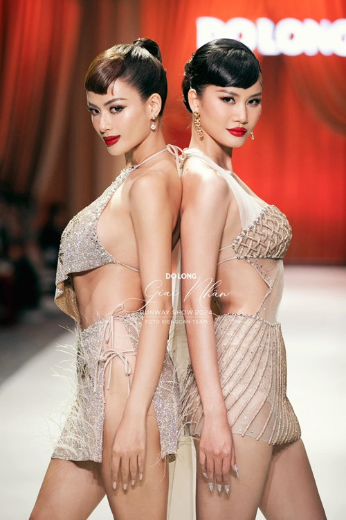 Hương Ly bị soi vóc dáng khi làm người mẫu trong một show diễn mới đây.