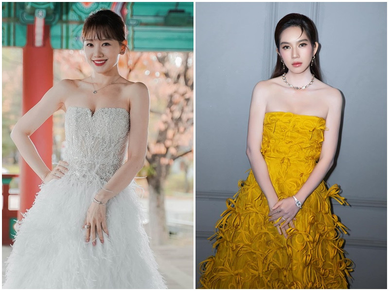 Hari Won mang vẻ đẹp lai Việt - Hàn được nhận xét sở hữu nhan sắc không tuổi còn Minh Hà đẹp mặn mà quyến rũ.
