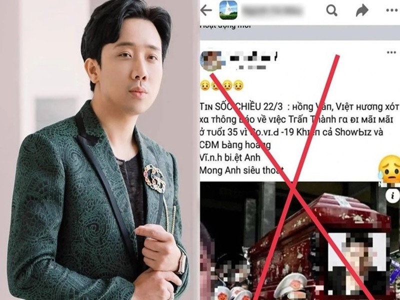 Trước Hoài Linh, hàng loạt nghệ sĩ cũng bị kẻ ác ý tung tin bịa đặt. Trấn Thành là một trong số đó. Trước tin đồn nhảm, nam MC rất tức giận: “Tôi không hiểu khi đăng một thông tin bịa đặt nặng nề như vậy về một ai đó thì họ được cái gì? Tiền ư? Sự chú ý? Hay chỉ để tiêu khiển?”. Ảnh: Dân Việt.