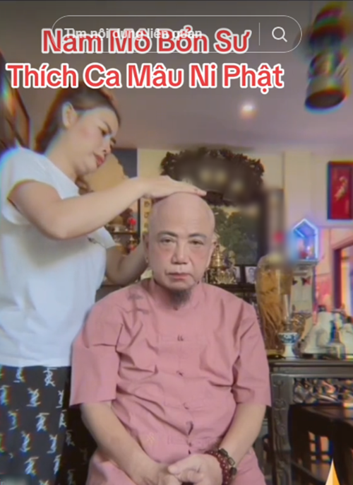 Nam diễn viên chưa chia sẻ lý do vì sao xuống tóc. Ảnh: TikTok.