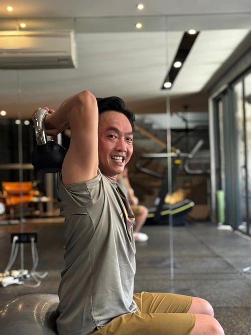 Biệt thự của Đàm Thu Trang và Cường Đô la còn có phòng tập luyện.