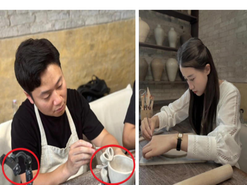 Hoài Nam và Nga Anh được cho là đăng tải hình ảnh ở cùng một địa điểm làm gốm, theo dõi nhau trên Instagram. Hiện tại, người trong cuộc chưa lên tiếng về những đồn đoán. Ảnh: Đời Sống Pháp Luật.