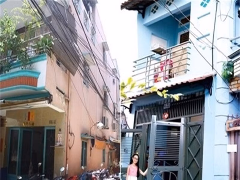 Căn nhà của gia đình Phương Mỹ Chi cách nhà cũ khoảng 200m. Ảnh: Một Thế Giới.