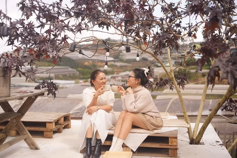 Phương Mỹ Chi thường xuyên đưa bố mẹ đi du lịch. Ảnh: FBNV.