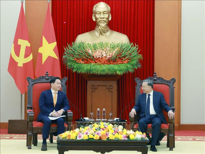 Tổng Bí thư Tô Lâm tiếp Chủ tịch Tập đoàn SK, Hàn Quốc - Hình 2 Tong Bi thu To Lam tiep Chu tich Tap doan SK, Han Quoc-Hinh-2
