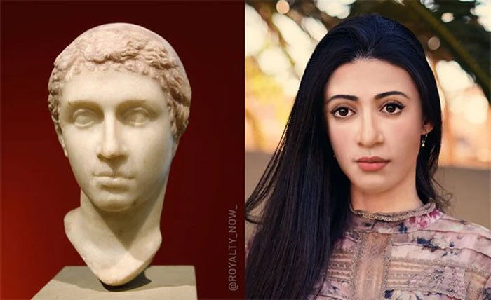 Tình nhân của Caesar, người cai trị cuối cùng của Ai Cập cổ đại, Nữ hoàng Cleopatra.