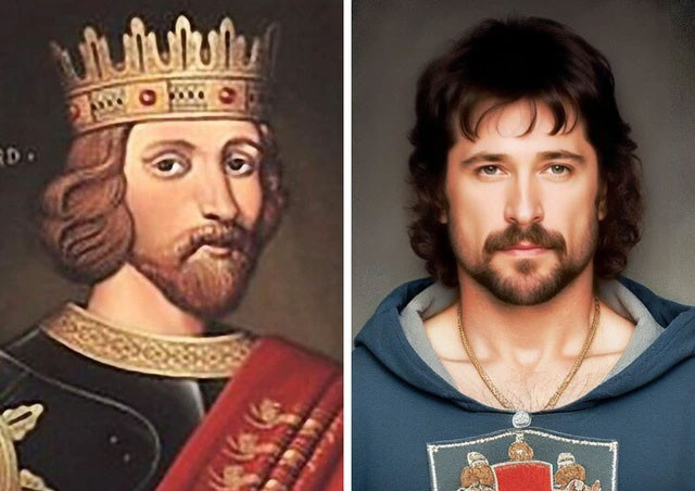 Vua Richard I (Richard Lionhert) của Anh, người cai trị ở cuối thế kỷ XII.