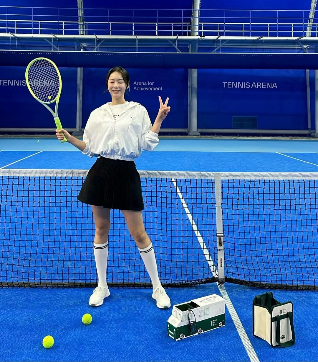 Trên trang cá nhân của mình, Lee Sohee thường xuyên đăng tải những bức hình trên sân tennis.