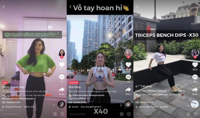 Không chỉ ở Trung Quốc mà ở Việt Nam, những bài tập ngắn như "5 phút nhỏ bắp tay", "30 giây đốt mỡ hiệu quả" cũng được dân văn phòng hưởng ứng rất nhiều. Chỉ cần tìm kiếm hashtag #FitnessMaster trên ứng dụng TikTok, người dùng có thể thấy được ngay độ hot của trào lưu này.