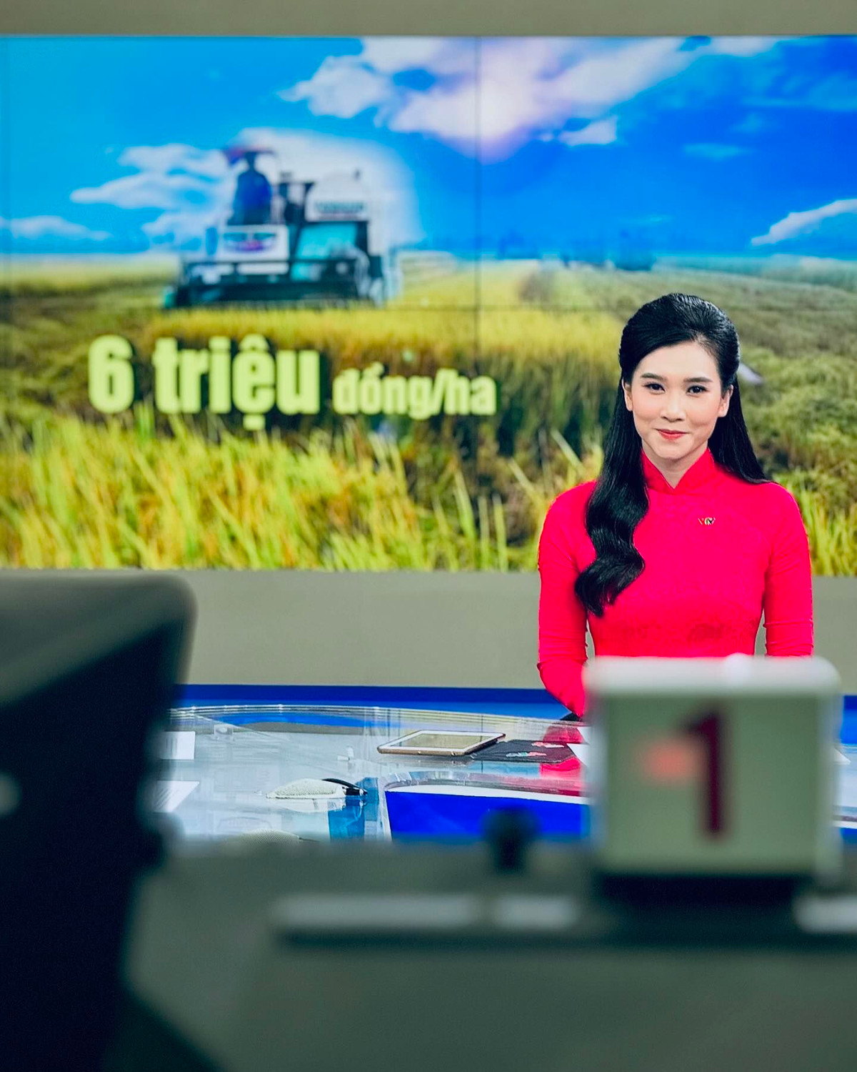 Nữ BTV đó là Khánh Trang, quê Nghệ An. Cô là người dẫn chương trình quen thuộc của "Bản tin Thời sự 19h".