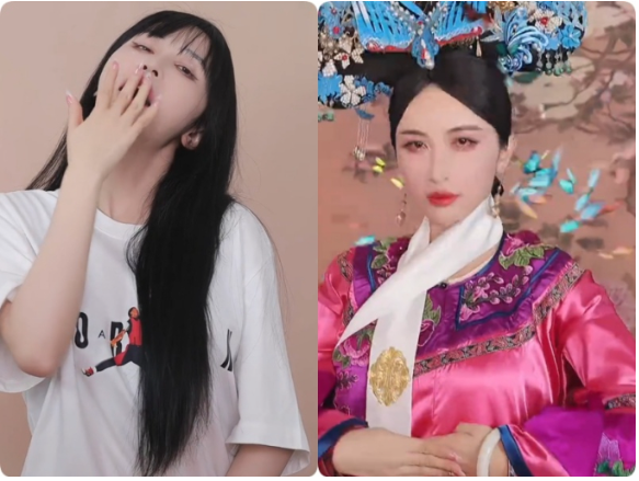 Thậm chí Mina Phạm còn thực hiện các động tác múa uyển chuyển để biến hình một cách trọn vẹn nhất.