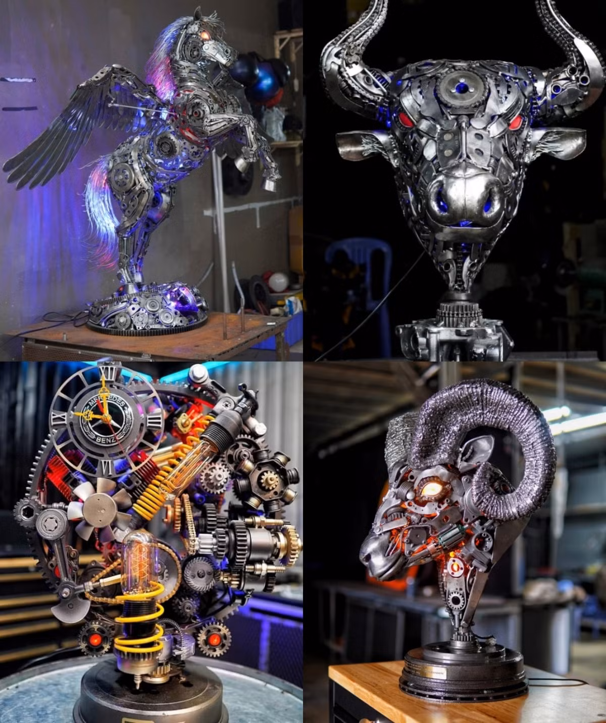 Nhận thấy tại Việt Nam chưa có người làm công việc này, anh quyết định theo đuổi dù bị gia đình, người thân phản đối. Anh tách khỏi cửa tiệm của chị gái, đầu tư máy cắt, máy hàn, mua phụ tùng, xác xe máy, ô tô cũ về mày mò tạo hình những vật dụng, mô hình theo trí tưởng tượng.