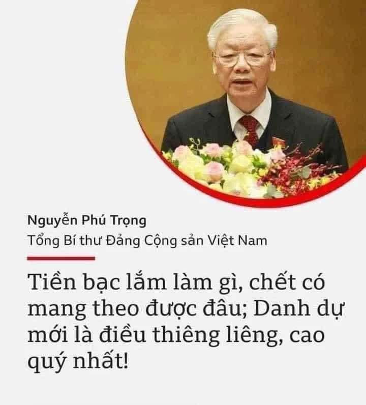 Câu nói của Tổng Bí thư Nguyễn Phú Trọng đang được mọi người chia sẻ nhiều trên mạng xã hội.