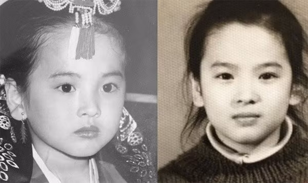 Song Hye Kyo cũng xinh đẹp từ nhỏ. Chính vì vậy mà cô là một trong những sao Hàn có vẻ đẹp tự nhiên nhất và không hề đụng dao kéo. Ảnh: Koreaboo