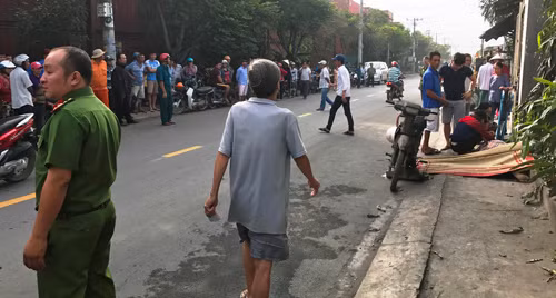 Hiện trường vụ tai nạn chết người.