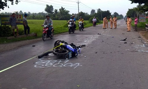 Hiện trường vụ tai nạn.