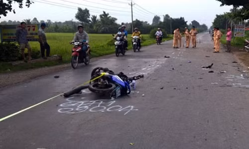 Hiện trường vụ tai nạn.