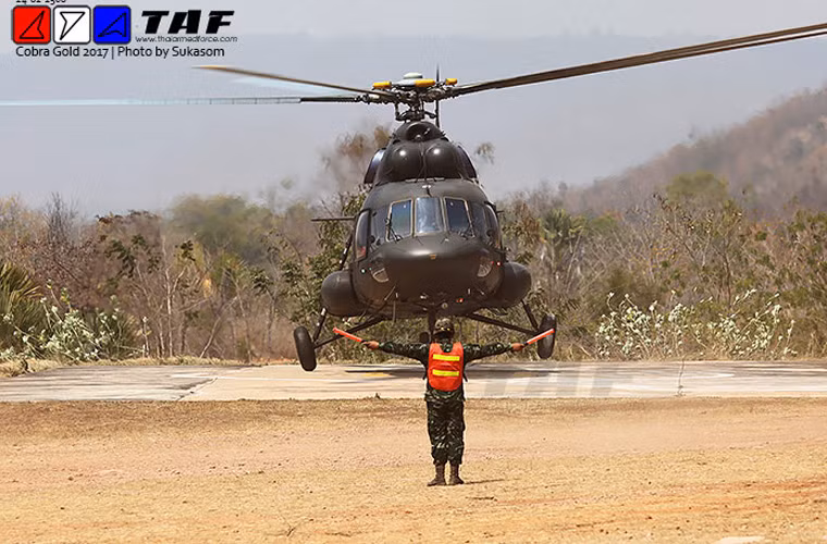 Trực thăng vận tải đa năng Mi-17V5 của Thái Lan. Nguồn ảnh: TAF